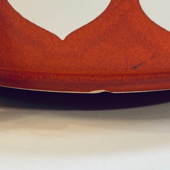 Waechtersbach China Red White HEART 8 7/8" Round Vegetable Serving Bowl **READ** - Picture 9 of 10